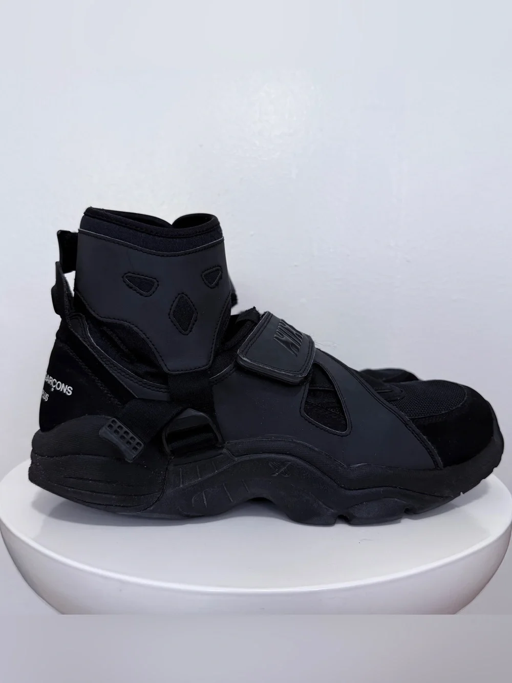 Nike x Comme des Garçons Homme Plus Air Carnivore Triple Black SZ 12 DH0199-001
